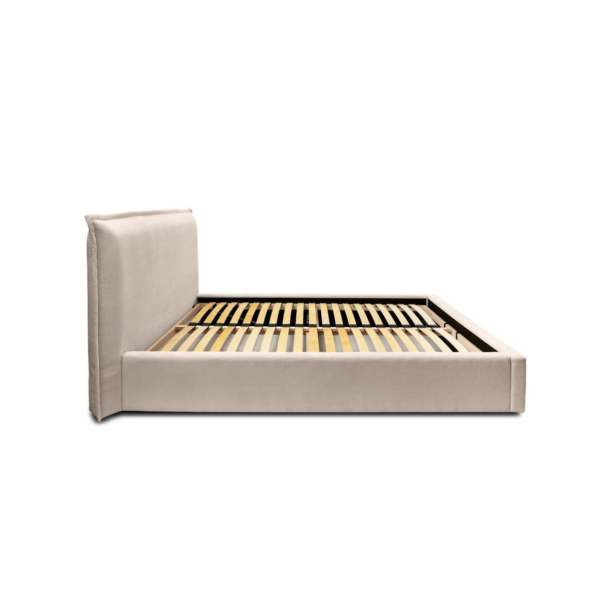 POLSTERBETT Amada In Pop - Beige, Holzwerkstoff/Textil (140/200cm) - Fun Möbel