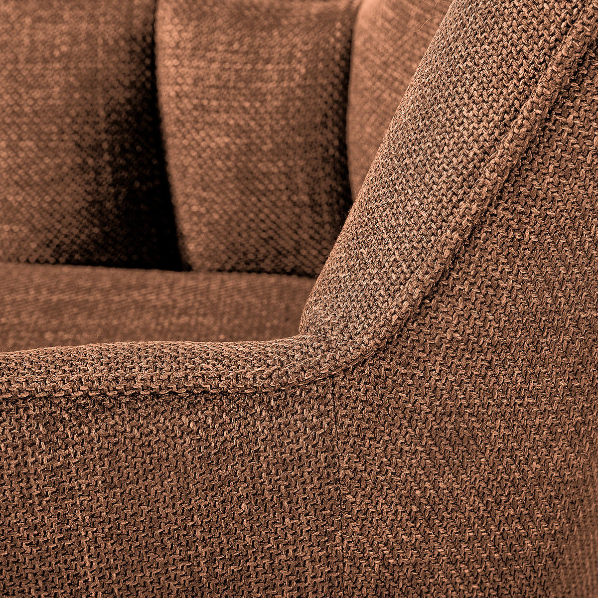 DREHBARER ARMLEHNENSTUHL - Webstoff / Eisen - Rostfarben, Textil/Metall (60/86/64cm) - home24