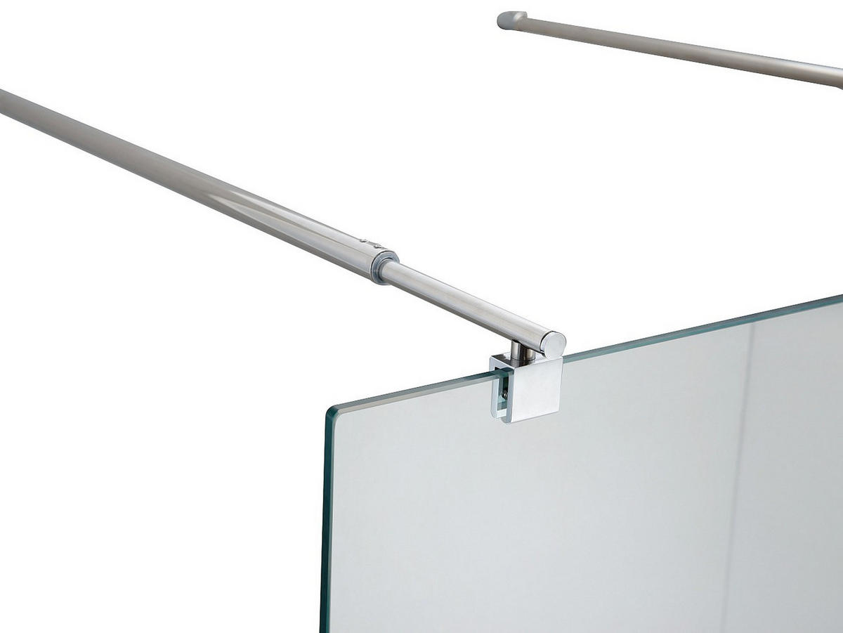 DUSCHWAND - 120 cm x 0.6 cm - glas - transparent Paulina Iii - Transparent, Glas (120/200cm) - Vente-Unique