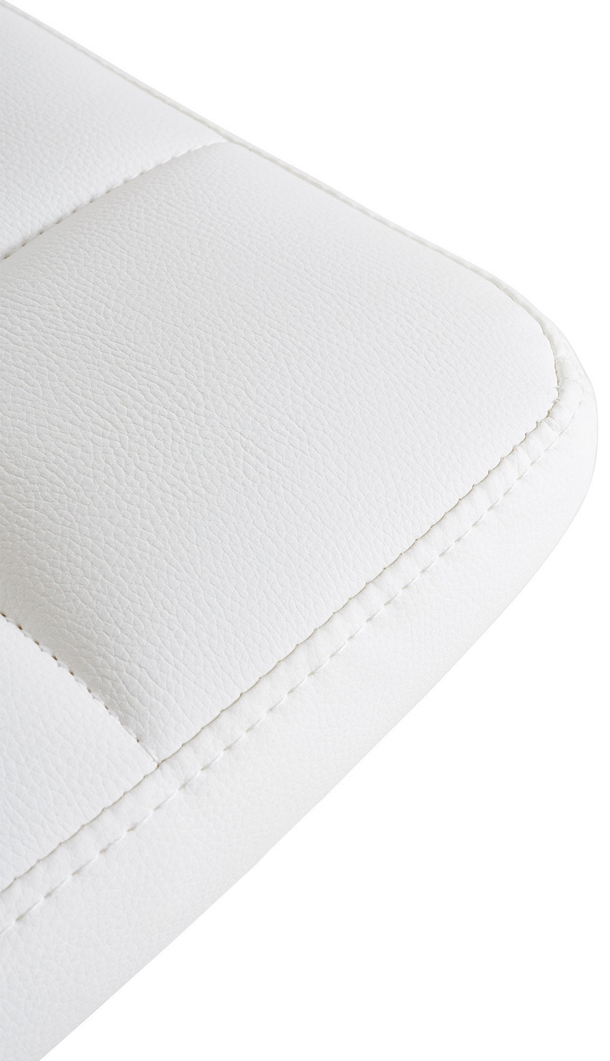 BARHOCKER 4er Set Lederlook weiß - Weiß, Textil/Metall (40/85/40cm) - CLP