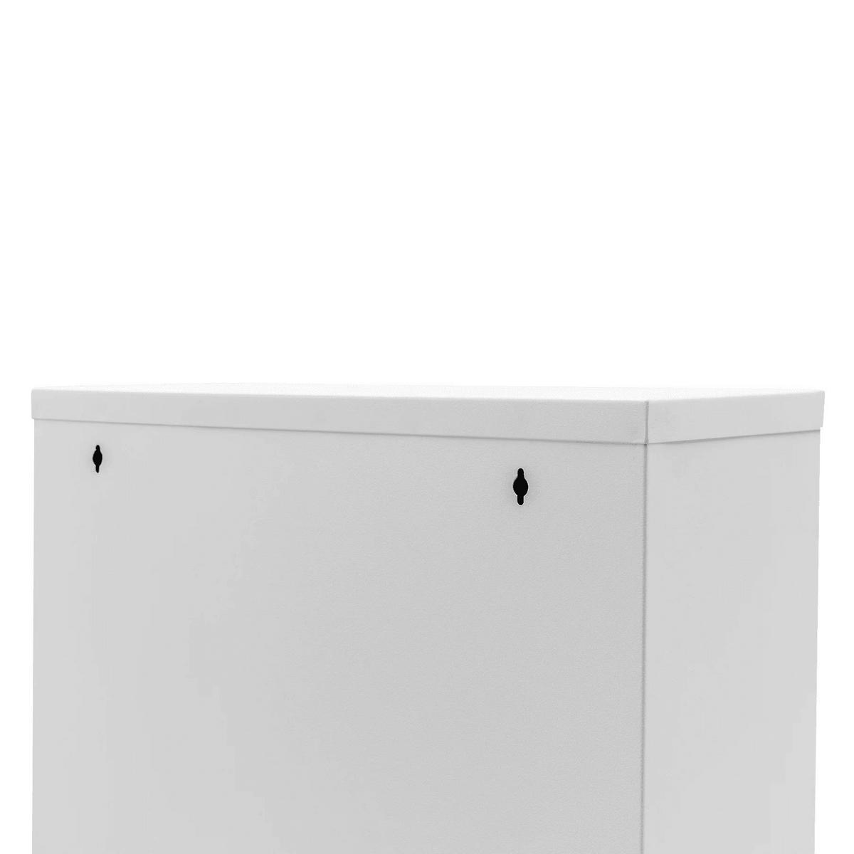 SCHUHSCHRANK schmal Metall mit Magnet 3 Plus Klappen Weiß - Weiß, Metall (50/114/15cm) - Gowoll