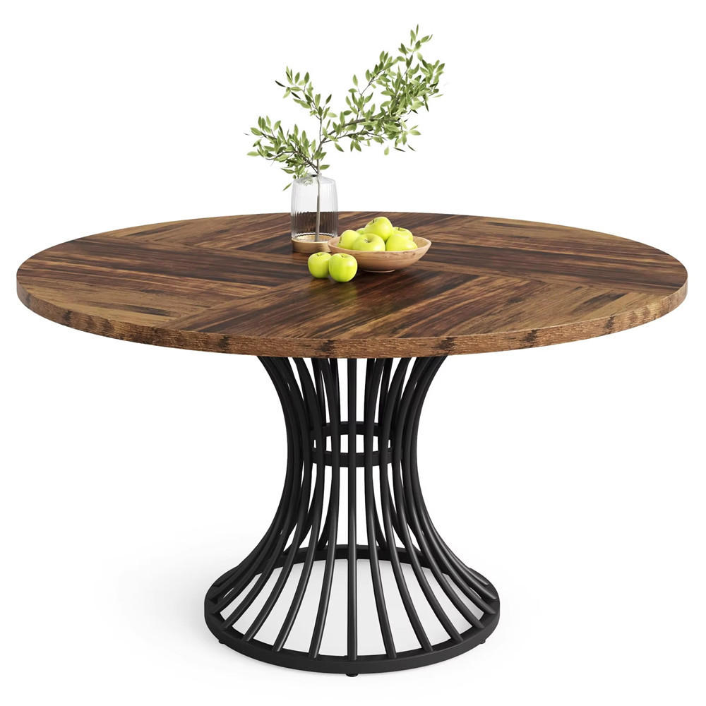 ESSTISCH rund 120 cm 4–6 Personen, Schokolade - Dunkelbraun, Metall (120/120/75cm) - Coonoor