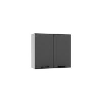 HÄNGESCHRANK W80 - Morvex - Stilvolle Wandlösung - Anthrazit, Holz/Metall (80/72/30cm) - ROYAL24_MARKT