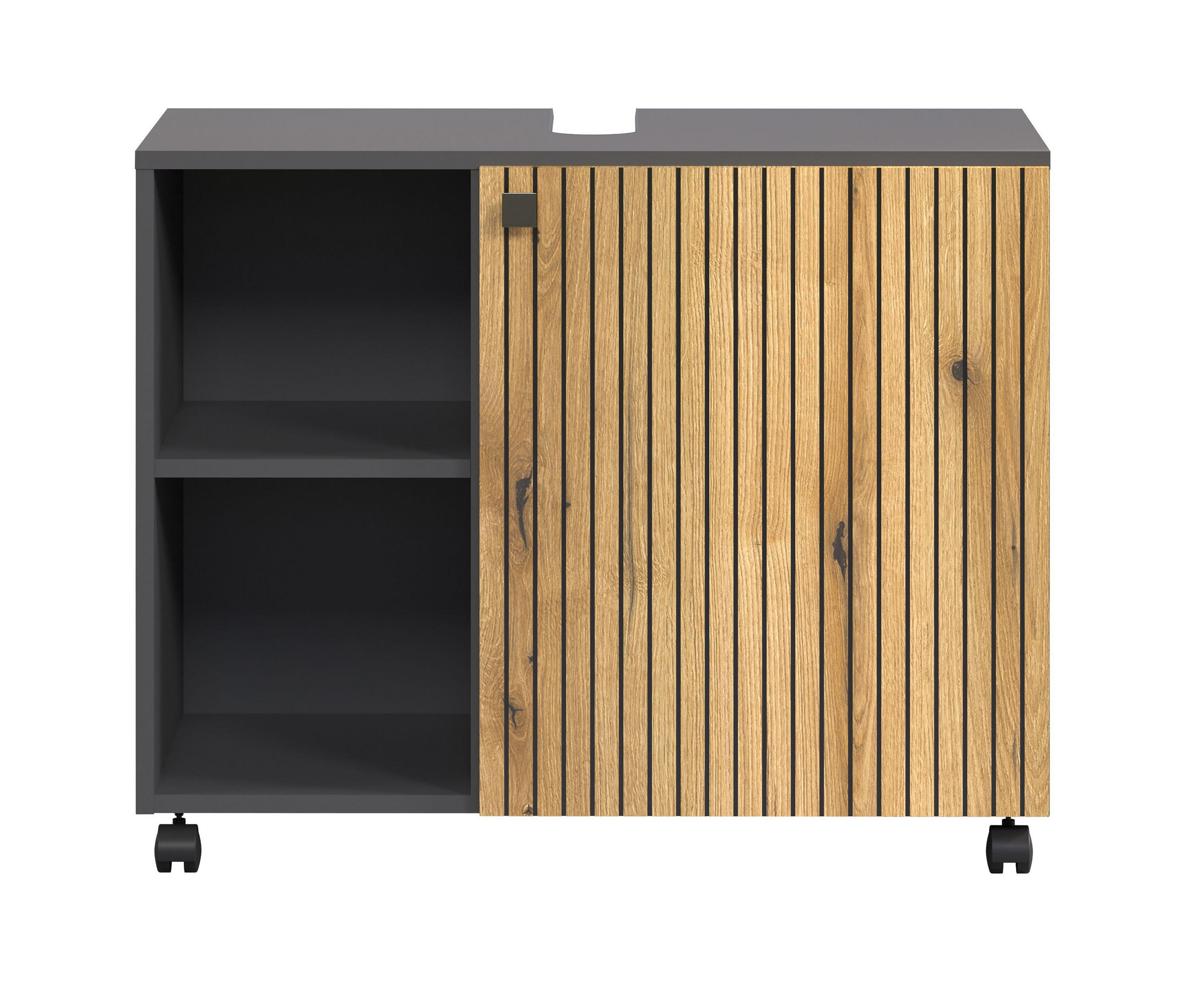 WASCHBECKENUNTERSCHRANK PureBliss Anthrazit - Anthrazit, Holzwerkstoff (80/64/42cm) - Trendteam