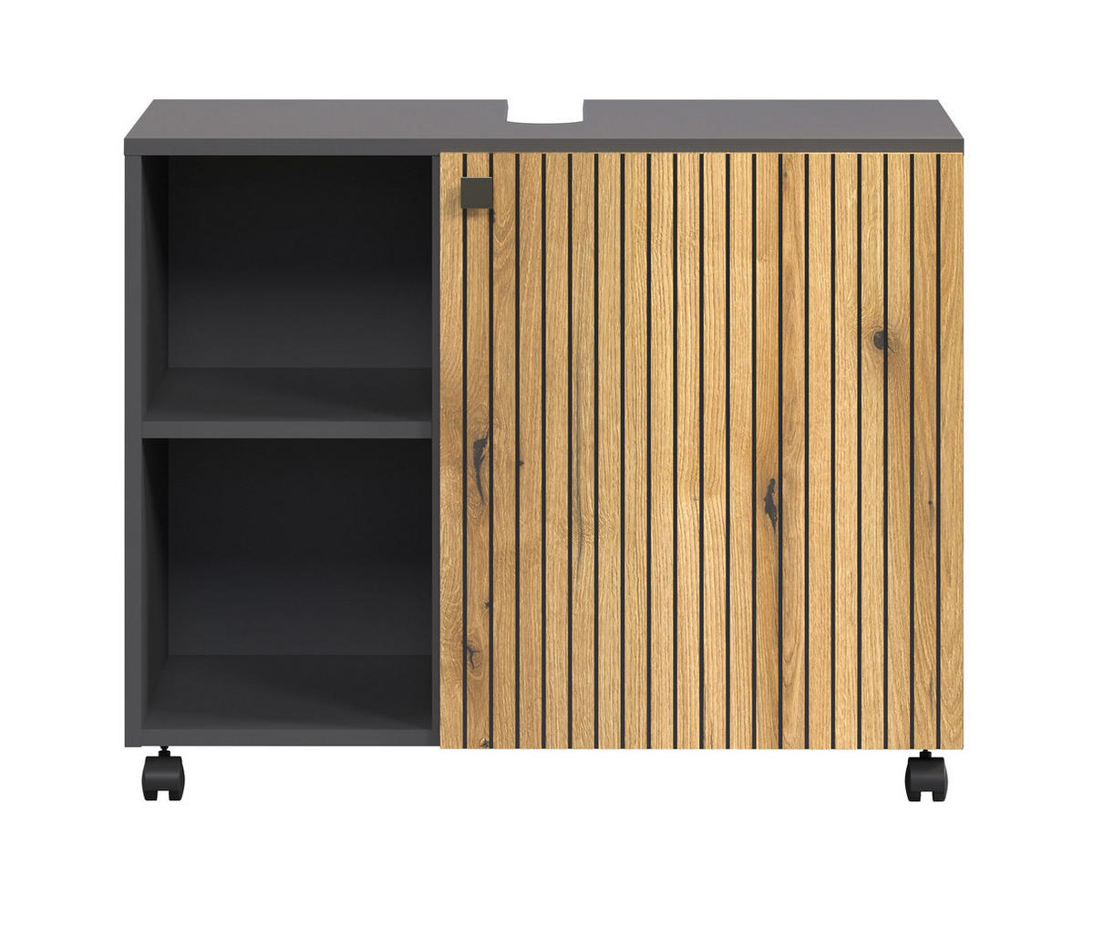 WASCHBECKENUNTERSCHRANK PureBliss Anthrazit - Anthrazit, Holzwerkstoff (80/64/42cm) - Trendteam