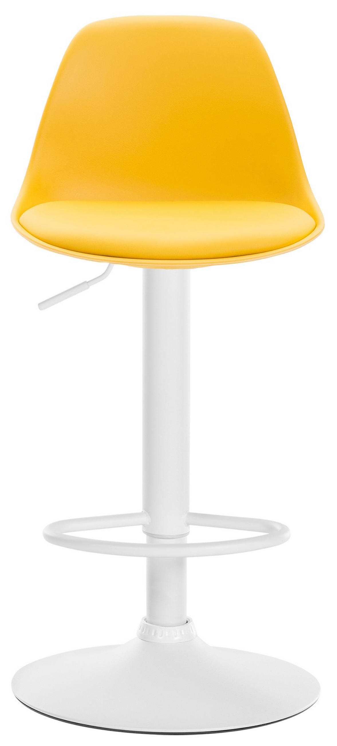 BARHOCKER Lunor Kunststoff Gelb Weiß - Gelb, Kunststoff/Metall (39/82/43cm) - DELUKE