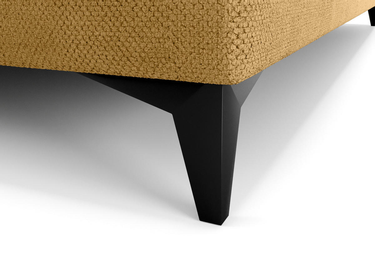 BOXBETT ONO mit Matratze H3, Bonell und Topper 180x200 CURIO 48 - Goldfarben, Textil (180/200cm) - Bedante
