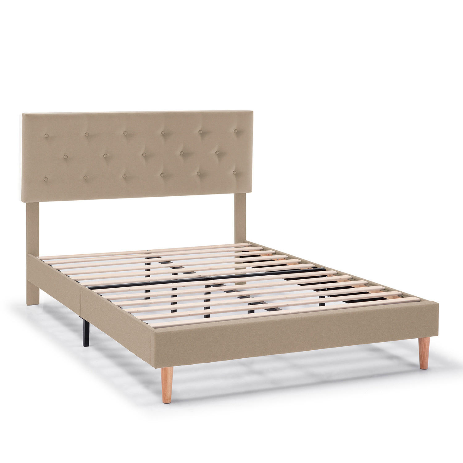 POLSTERBETT 90x190 cm Rosi, Beige - Beige, Textil (90/190cm) - VS Venta-stock