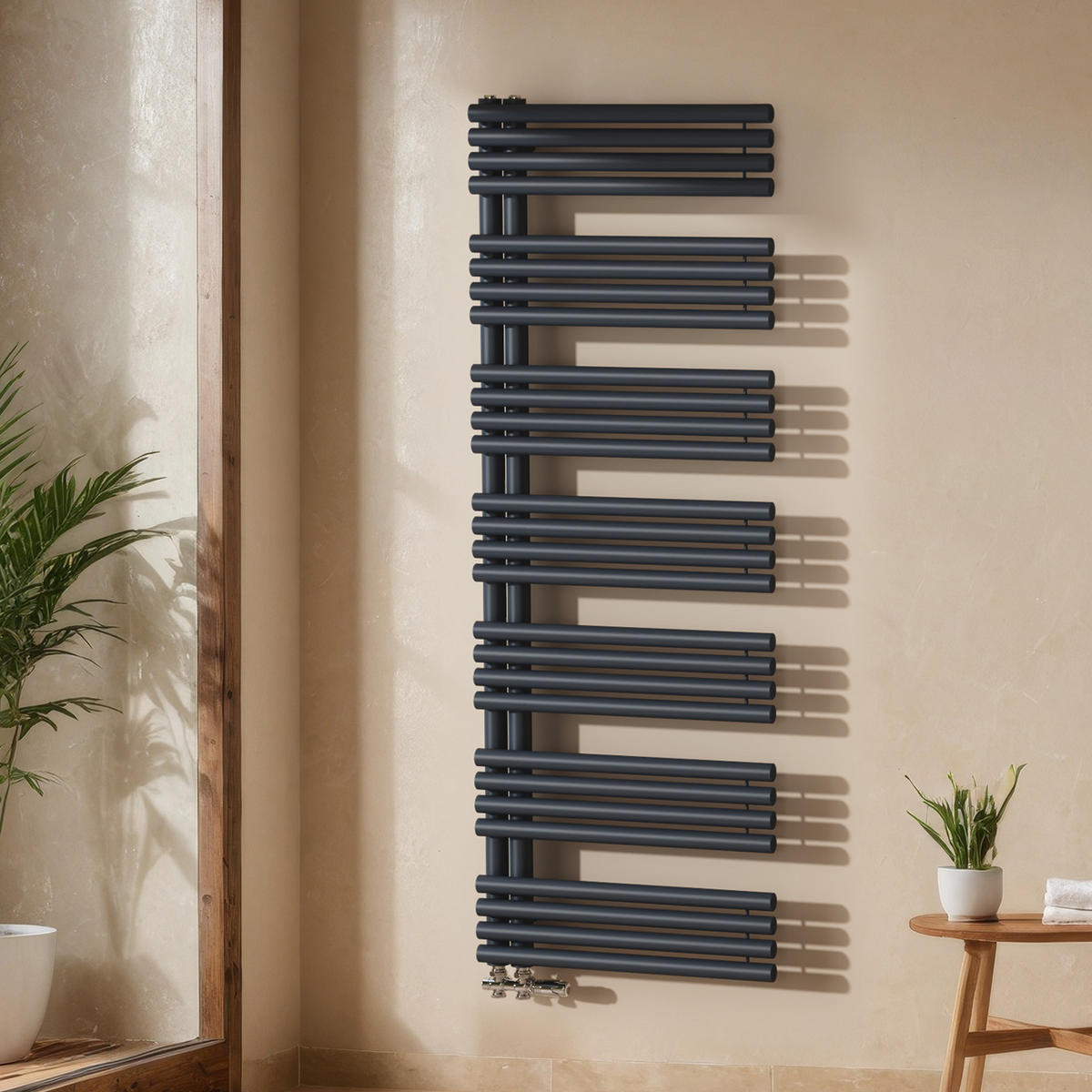 HEIZKÖRPER wasserführend Anthrazit 166/60/7,5 cm - Anthrazit, Metall (60/166/7.5cm) - EMKE