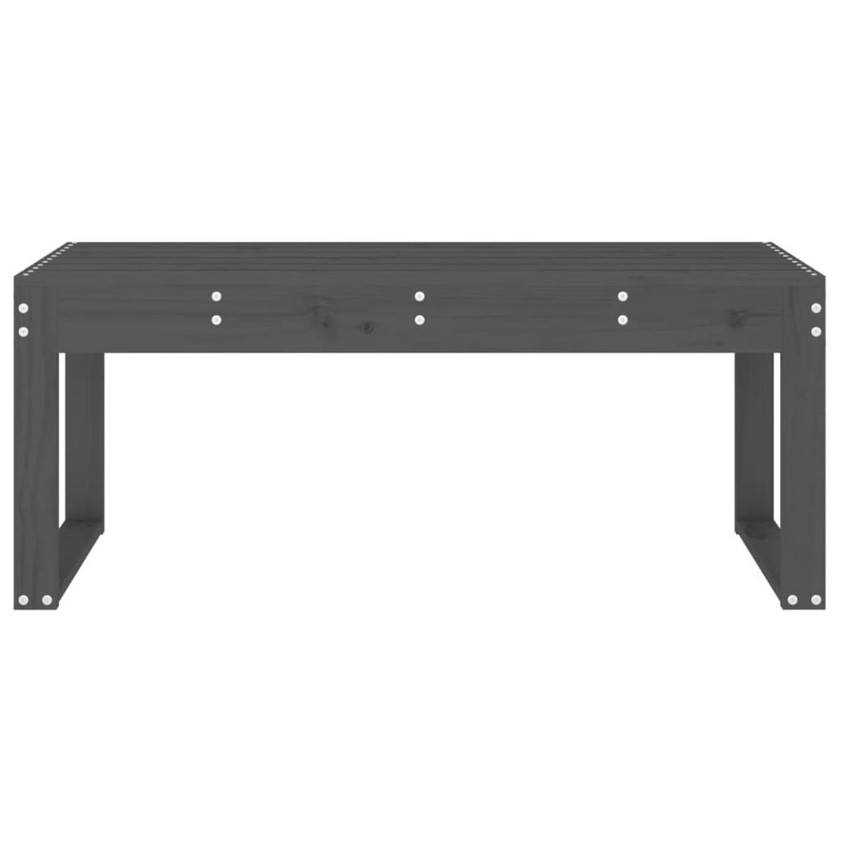 GARTENBANK Grau 110x38x45 cm Massivholz Kiefer - Grau, Holz (110/45/38cm) - furnicato