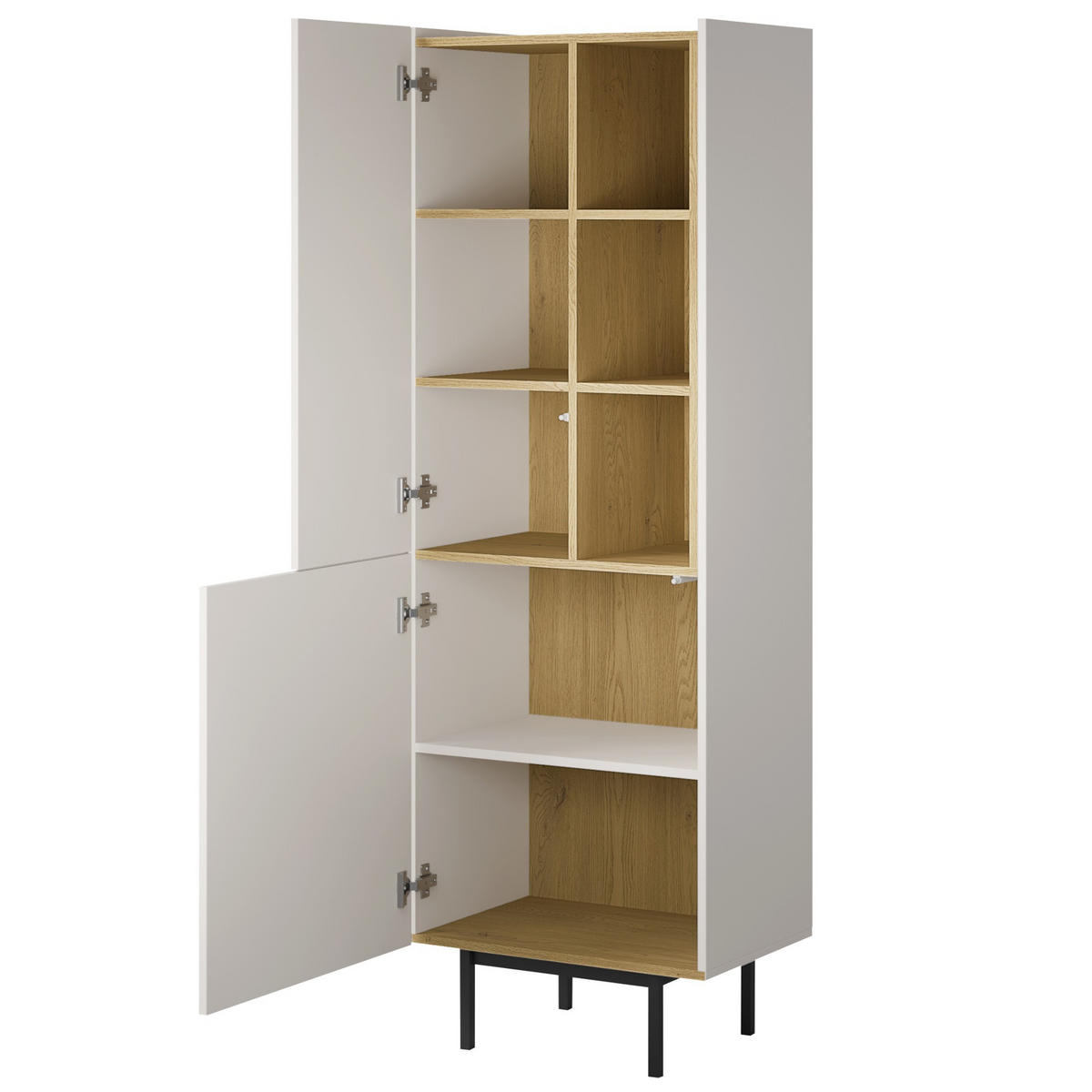 REGAL Noel 60 Kaschmir/Cremona-Eiche (Links) - Kaschmir/Eichefarben, Holzwerkstoff/Metall (60/180/42cm) - mzm24