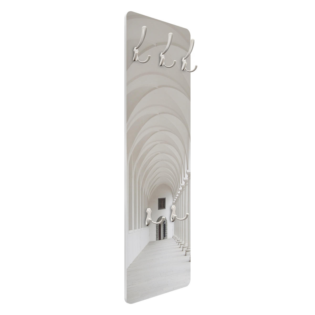 WANDGARDEROBE - Arkaden Weiß 34/105 cm - Weiß, Holzwerkstoff (34/105/1.6cm) - Bilderwelten