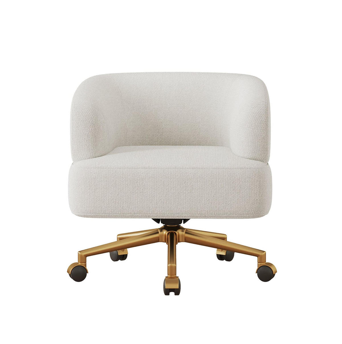 DREHSTUHL Chenille mit 360°-Drehung, Rollen 71/60/71 cm Beige - Beige, Textil (60/71/71cm) - Redom