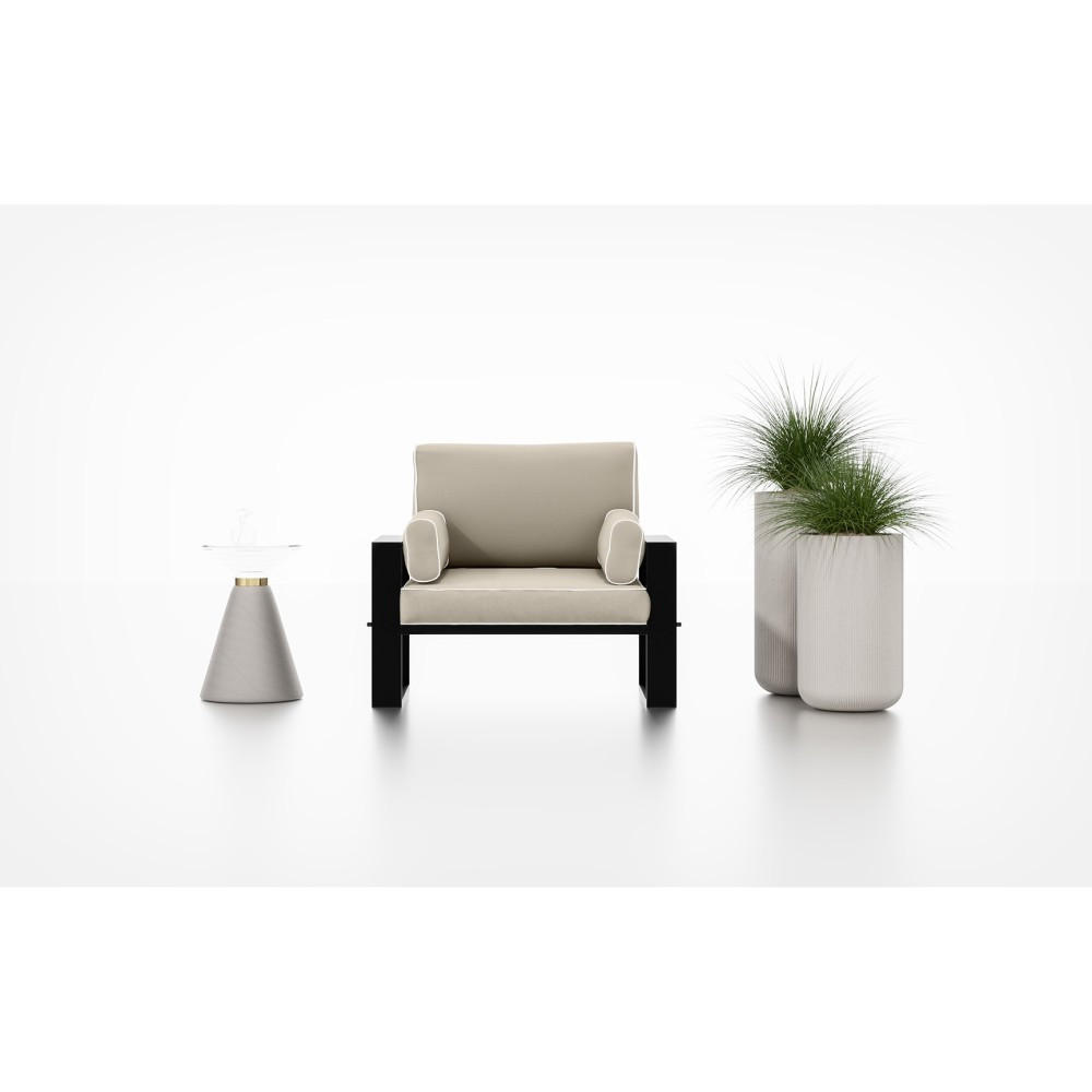 LOUNGESESSEL Verdino mit Metallrahmen beige - Beige, Metall (94/90/87cm) - Beautysofa