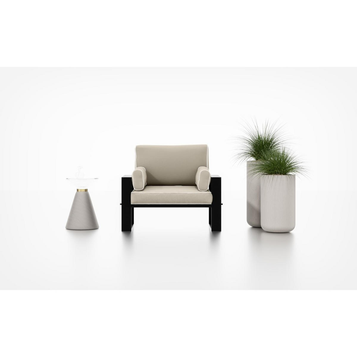 LOUNGESESSEL Verdino mit Metallrahmen beige - Beige, Metall (94/90/87cm) - Beautysofa