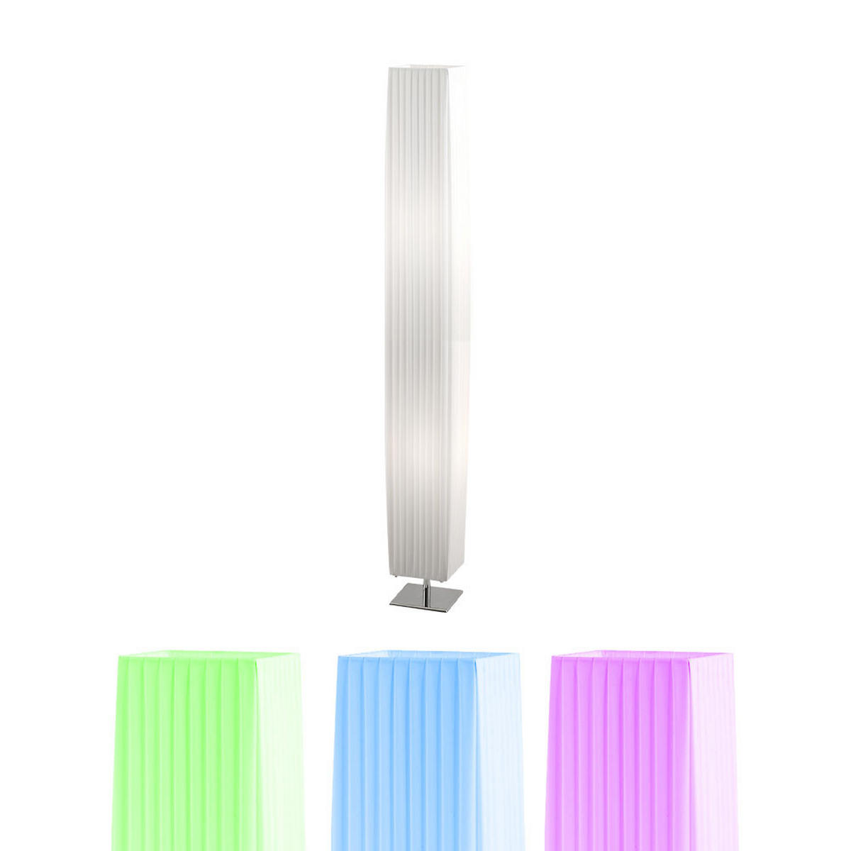 LED STEHLEUCHTE Design Weiß - Weiß, Metall (14/14/119cm) - Globo Lighting