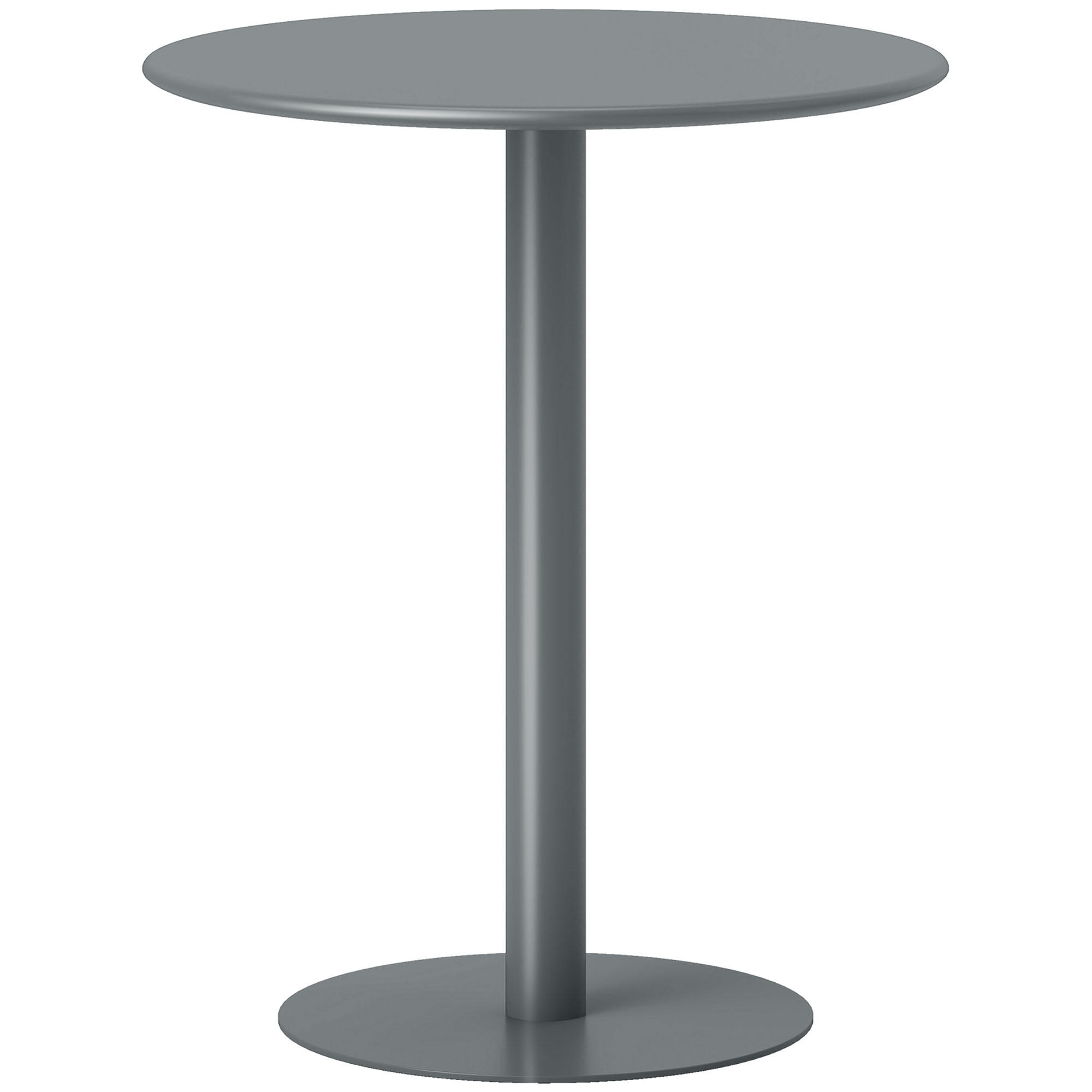 ESSTISCH Stahl Grau - Grau, Metall (60/60/72cm) - HOMCOM