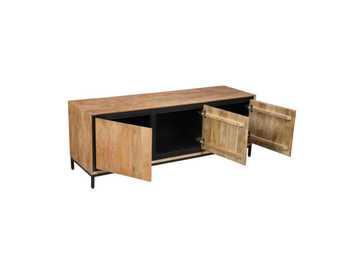 LOWBOARD Hardwood Mangoholz 155 cm / 45 cm Natur - Naturfarben, Holz (150/55/45cm) - Villa Möbel
