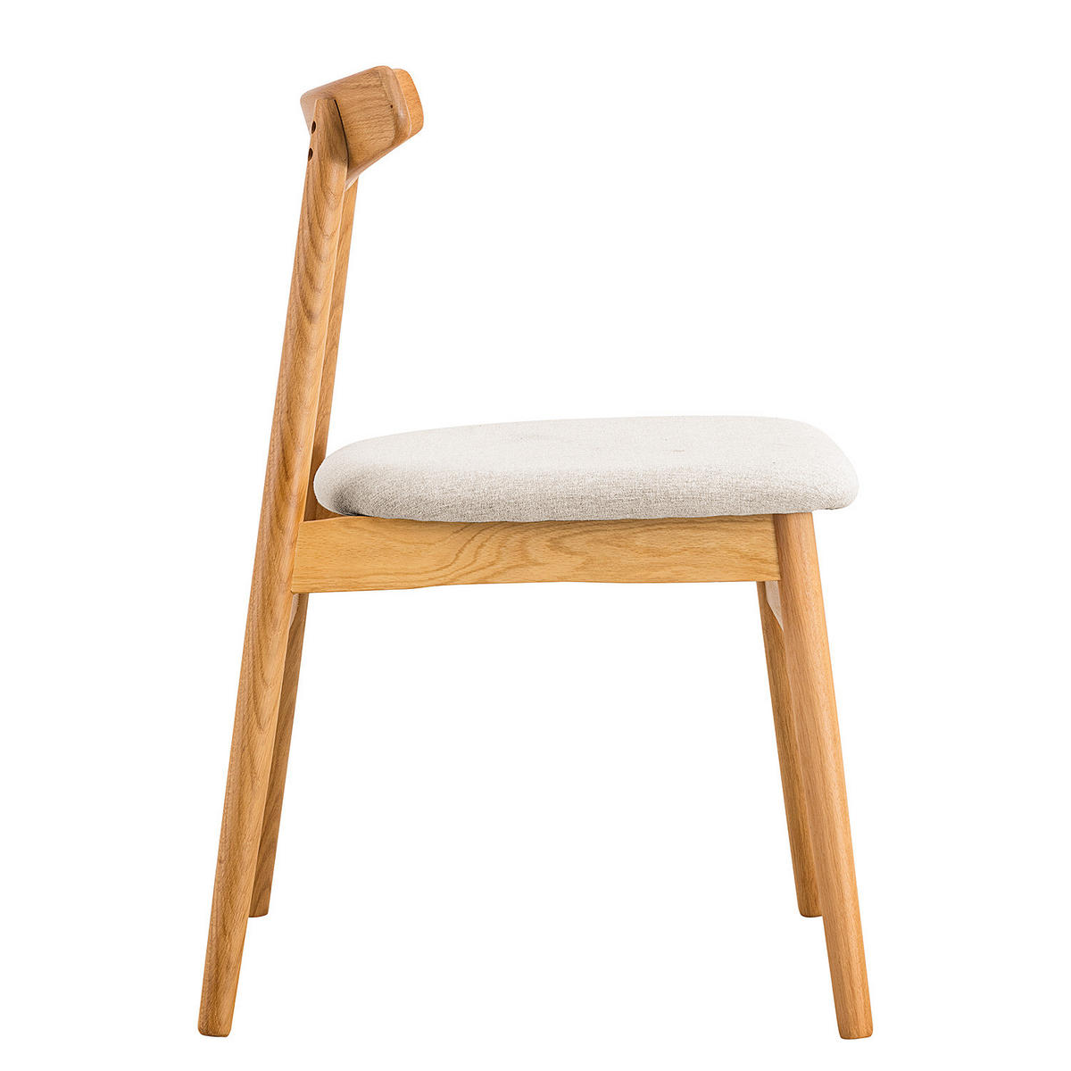 POLSTERSTUHL - 2er-Set - Eichefarben, Holz (46/78/54cm) - home24