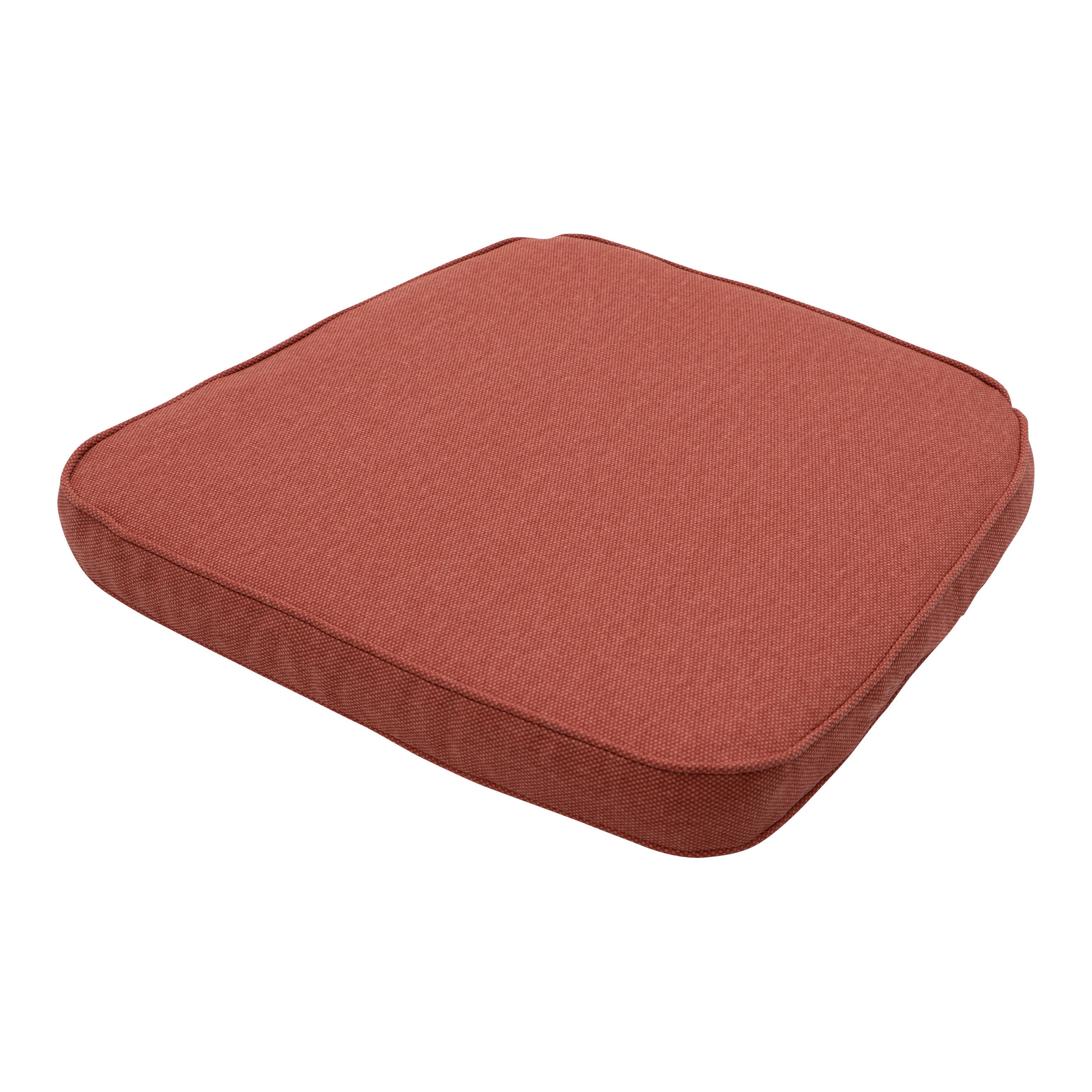 SITZKISSEN Canvas 48/48 cm 4er-Set - Rot, Textil (48/7/48cm) - Madison