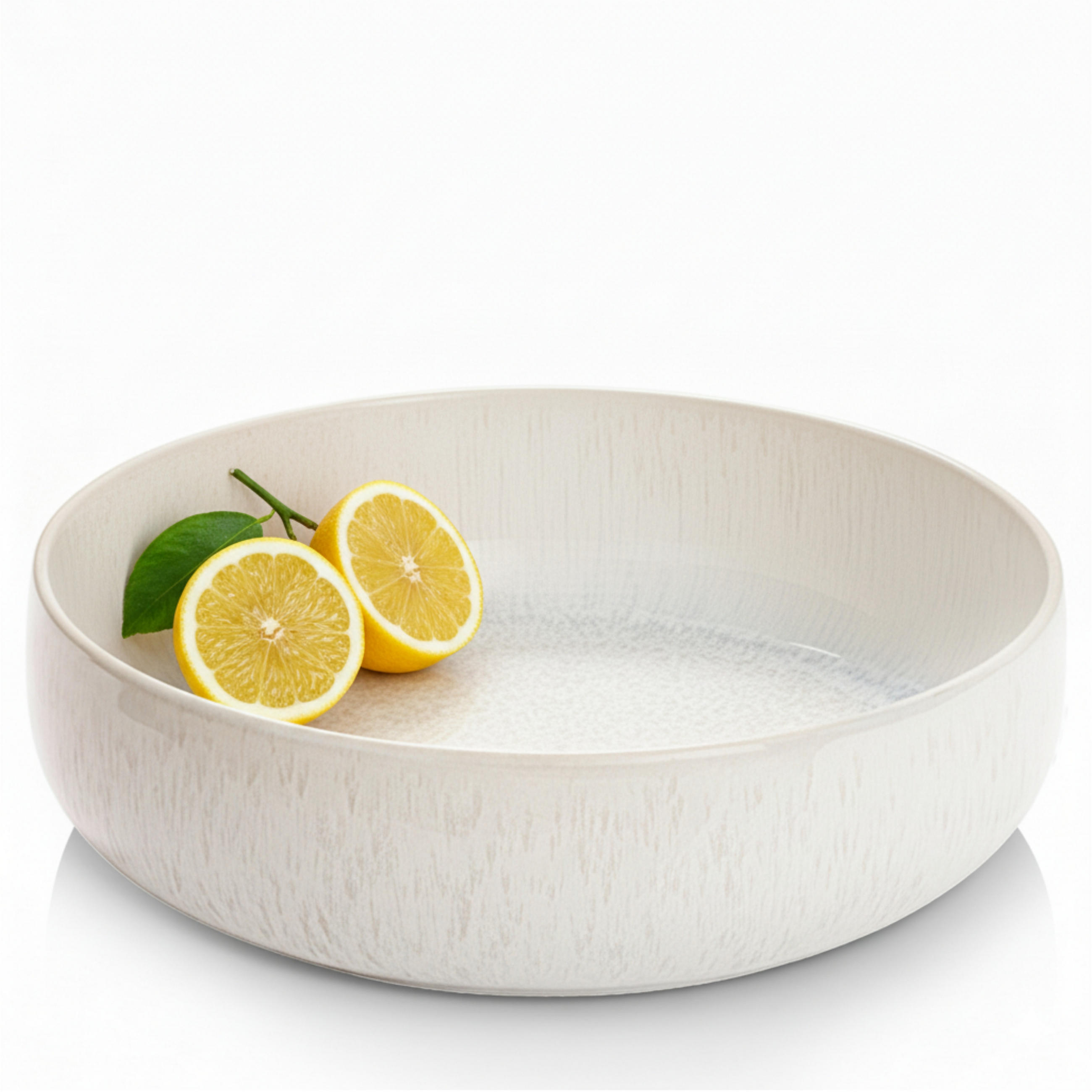 SERVIERSCHALE Korfu - 1 teilig aus Steingut - Creme, Stein (28.8/8/28.8cm) - Sänger