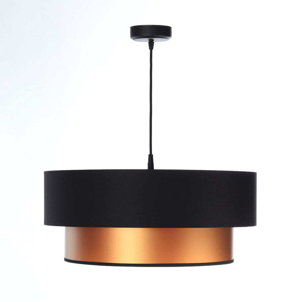 HÄNGELEUCHTE Kupfer 40/20 cm - Schwarz/Kupferfarben, Kunststoff (40/1/20cm) - ONZENO