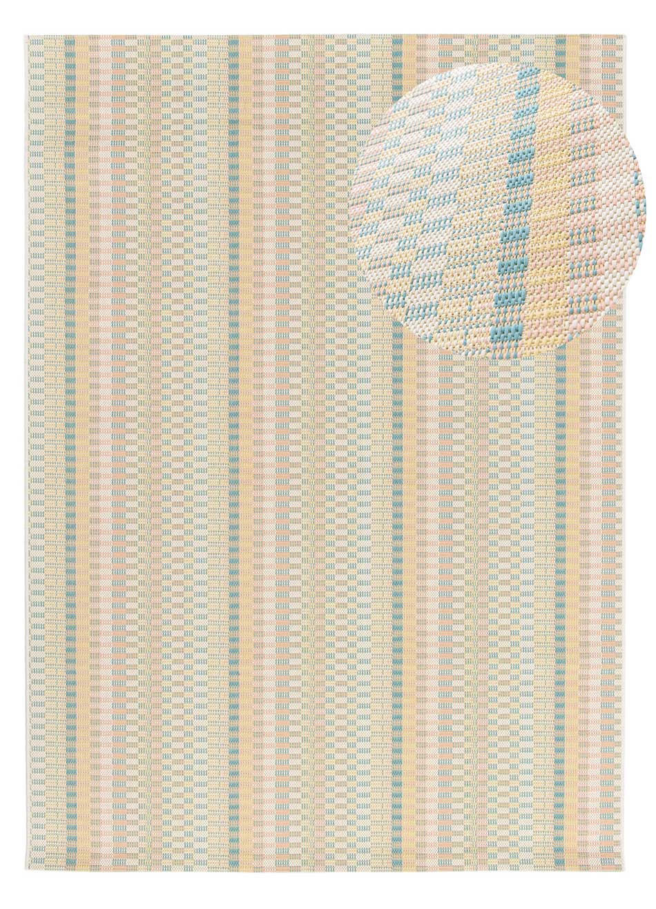 OUTDOORTEPPICH In Pastelltönen Manila 80/150 cm - Pastellblau/Pastellgrün, Kunststoff/Textil (80/150cm) - Atticgo