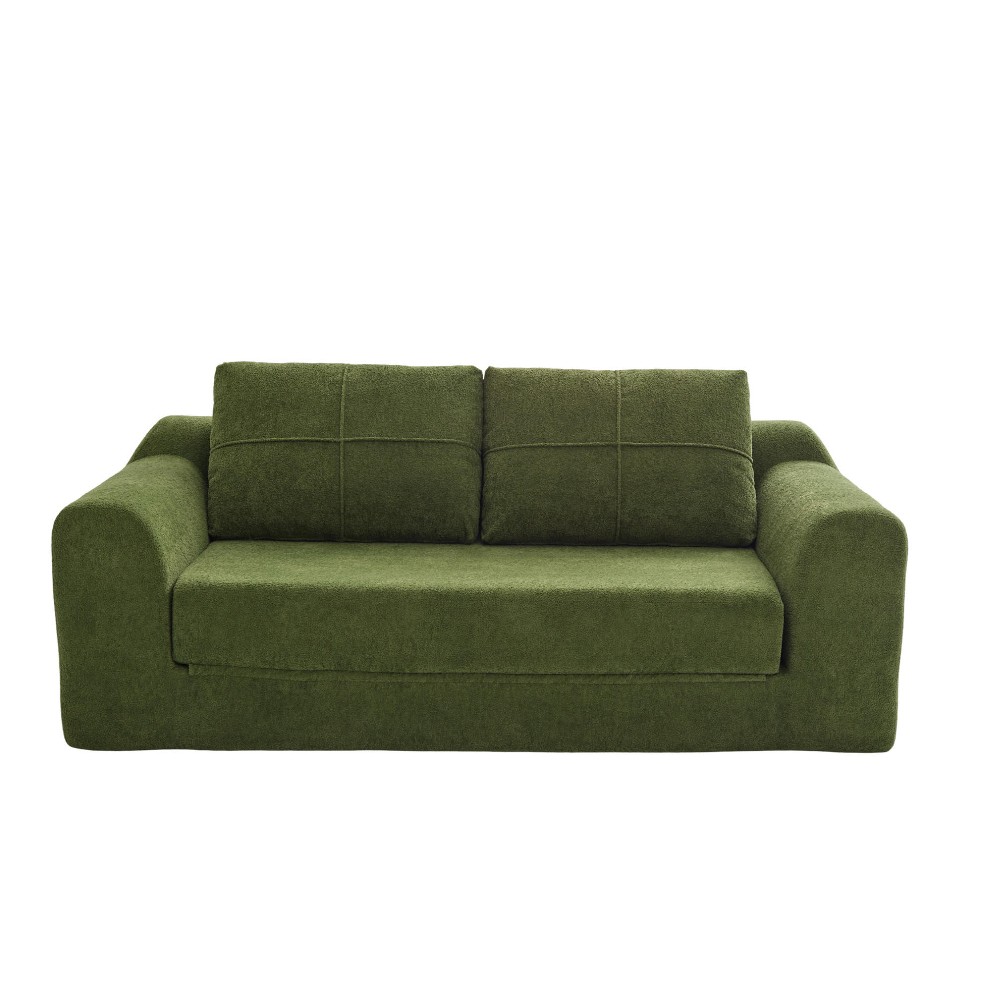SCHLAFSOFA 2-in-1 klappbar 179 x 95 x 79 cm Army Green - Grün, Holzwerkstoff (178/61.5/76cm) - Meubliv