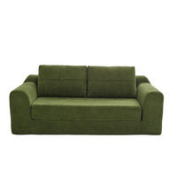 SCHLAFSOFA 2-in-1 klappbar 179 x 95 x 79 cm Army Green - Grün, Holzwerkstoff (178/61.5/76cm) - Meubliv
