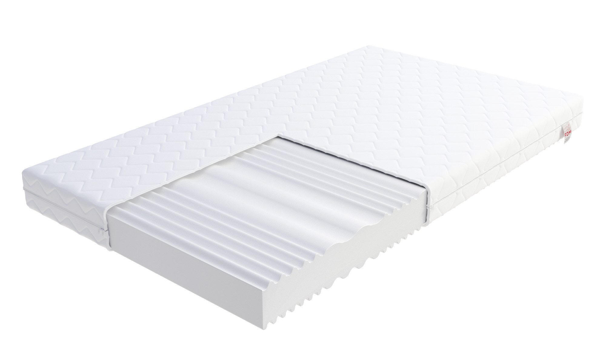 KALTSCHAUMMATRATZE COMFORT DUO H3 - Weiß, Textil