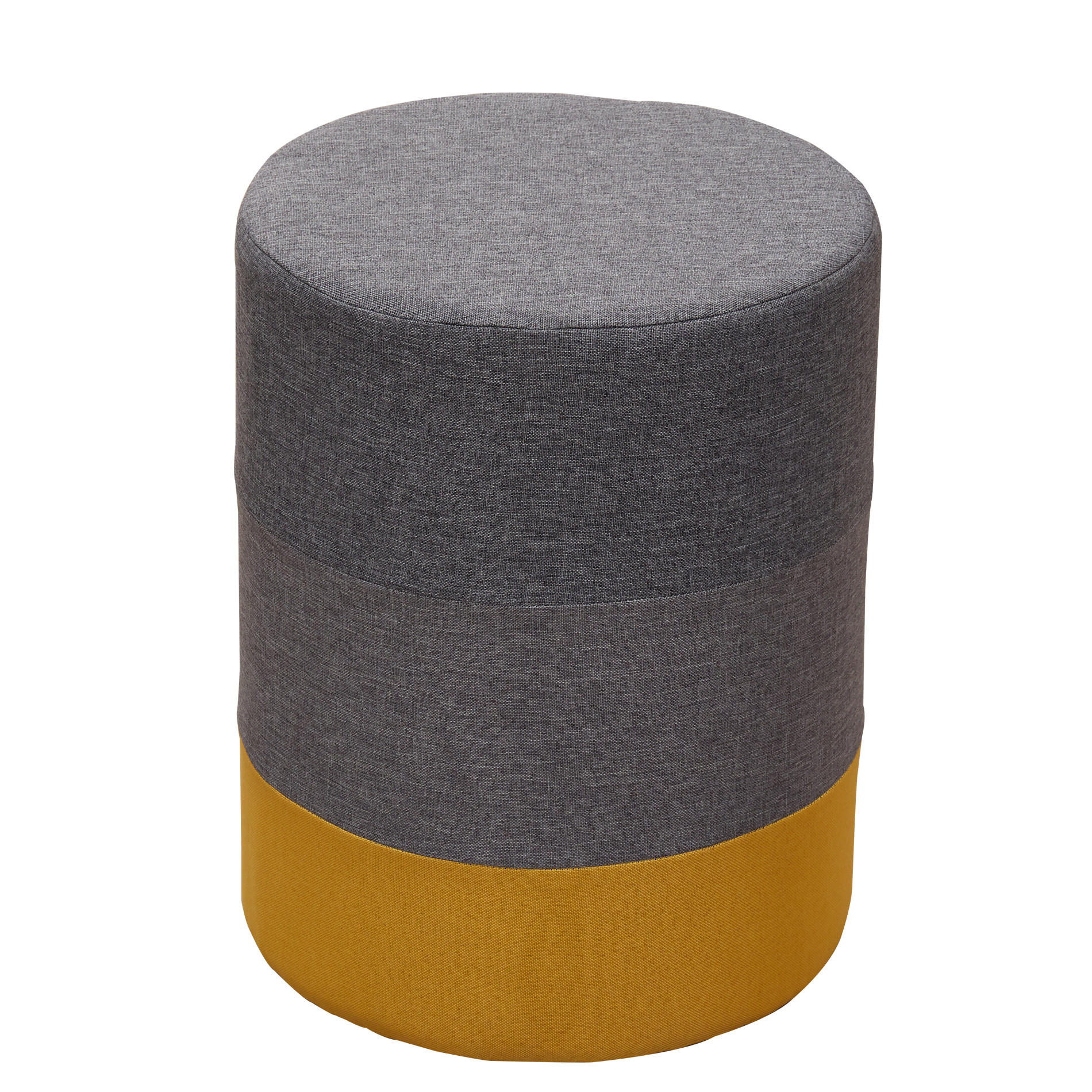 POUF Rund 35/35/45 cm - Grau, Textil (35/45/35cm) - Mobili Rebecca