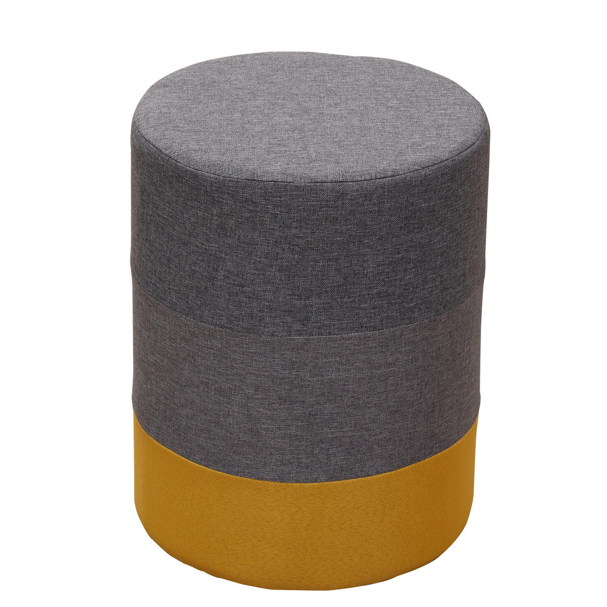POUF Rund 35/35/45 cm - Grau, Textil (35/45/35cm) - Mobili Rebecca