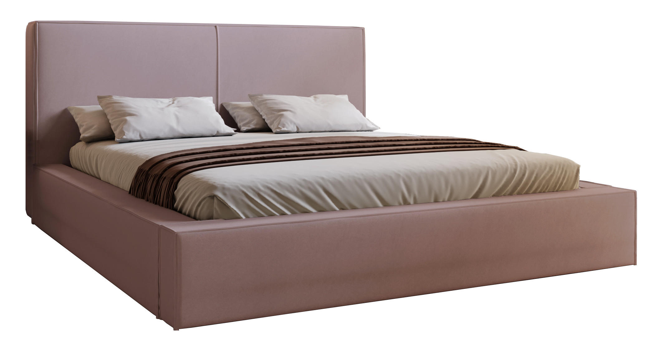 POLSTERBETT 200x200 Morin mit Bettkasten, Samt, Rosa - Pink, Holz/Textil (200/200cm) - Emporius
