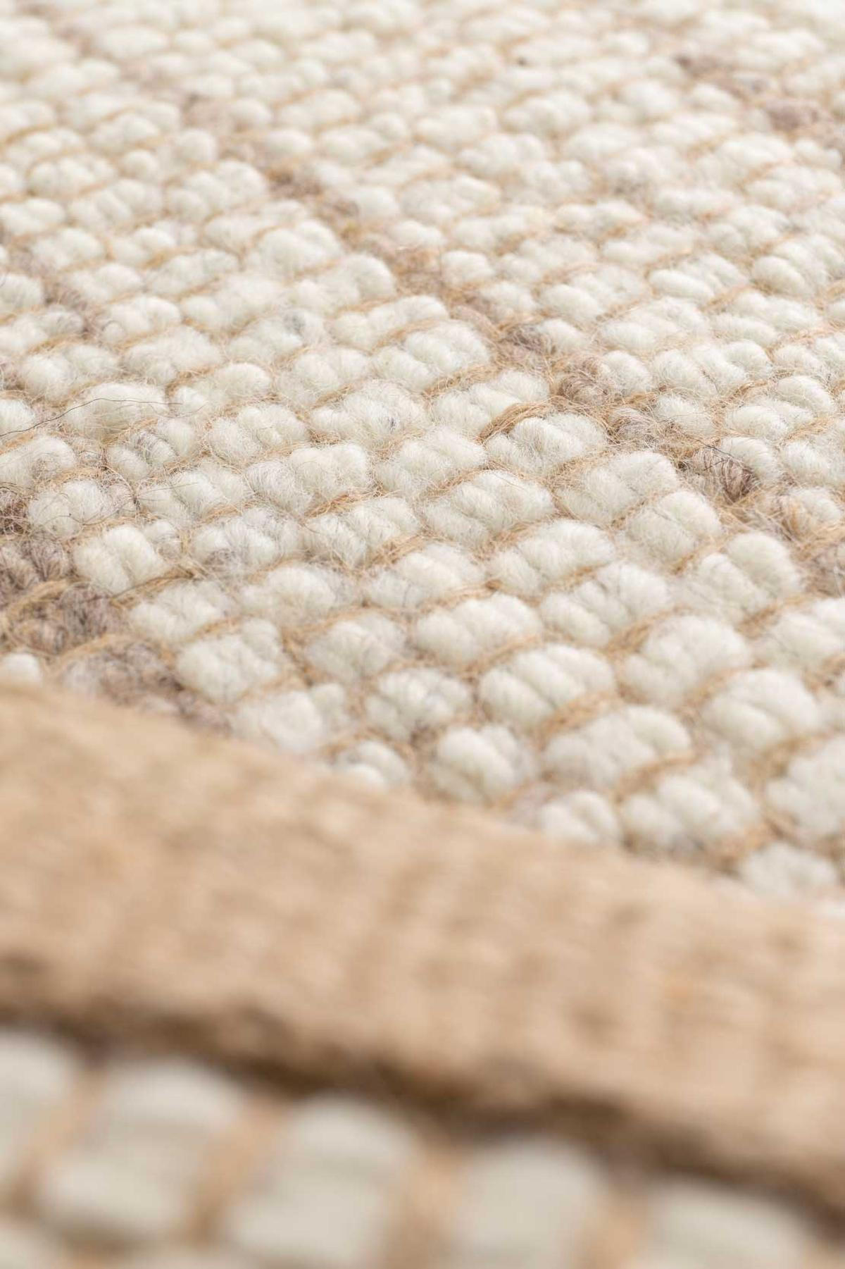 TEPPICH handgefertigt Wolle Jute beige - Beige, Naturmaterialien (120/170cm) - AFK Living
