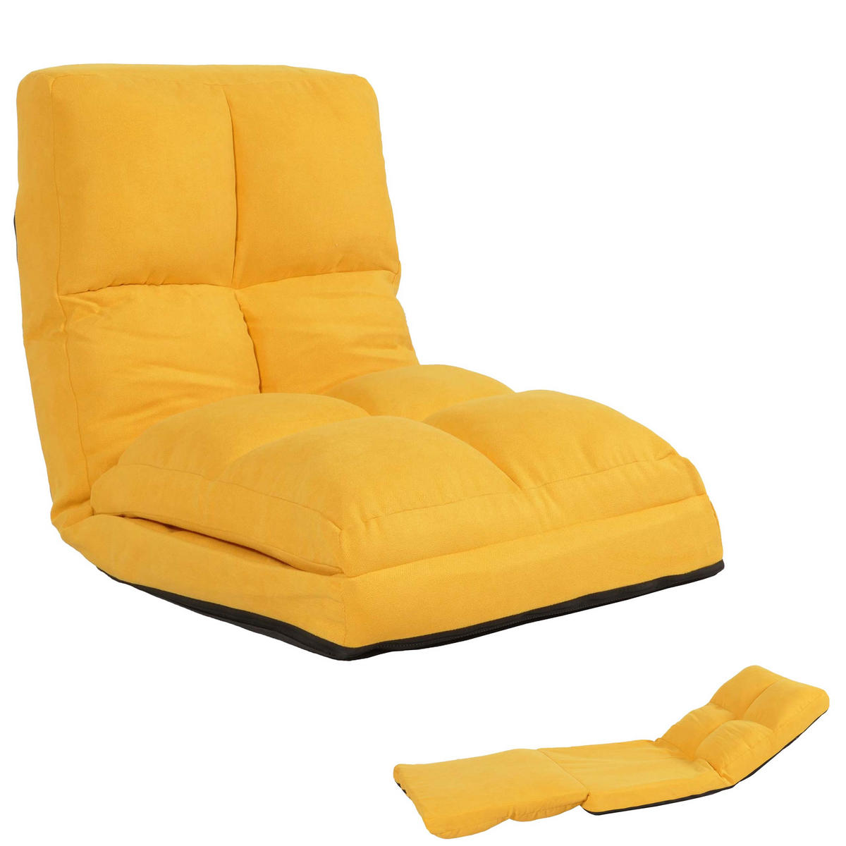 BODENSESSEL Gelb - Gelb, Textil (54/58/63cm) - MCW