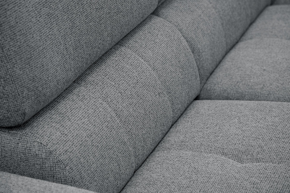 ECKSOFA FIERO 5-Sitzer, grau - Schwarz/Grau, Holzwerkstoff/Textil (290/228cm) - Courtois Laville