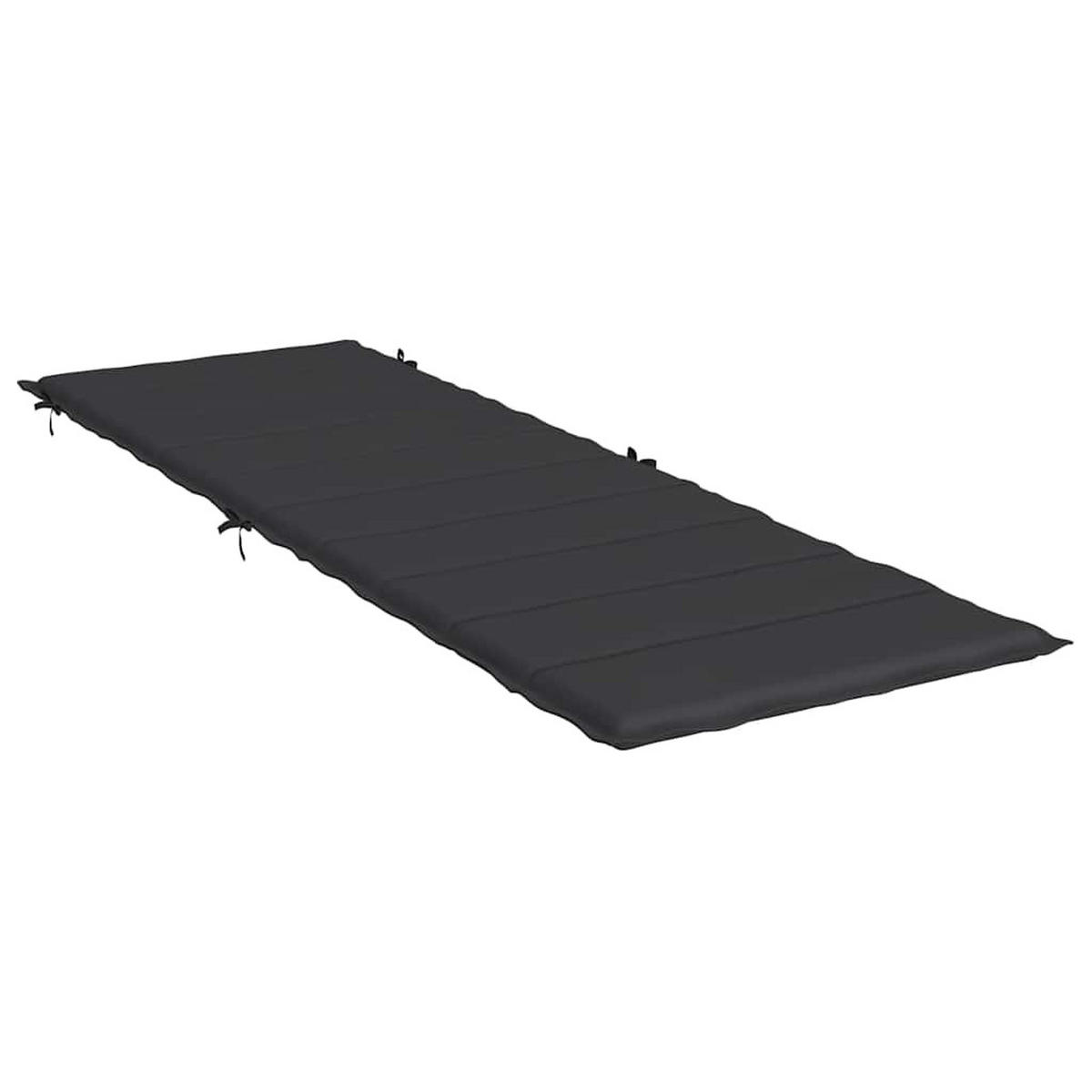 SONNENLIEGEN-AUFLAGE Schwarz 186/58/4 Cm Oxford-Gewebe - Schwarz, Textil (58/4/186cm) - vidaXL