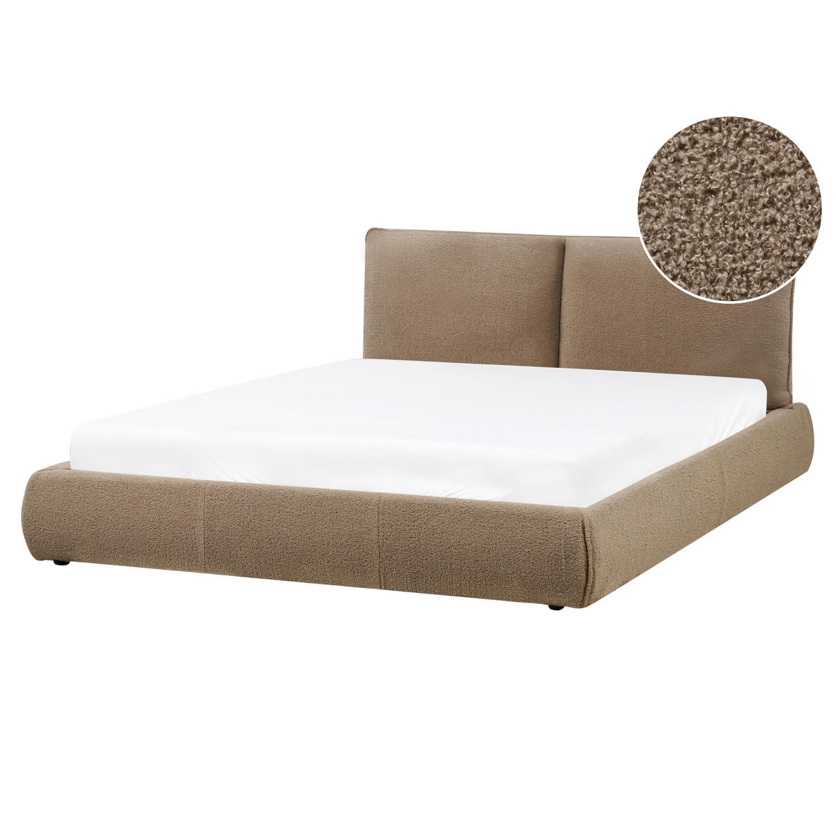 POLSTERBETT mit Lattenrost 160x200 cm Beige Vinay - Taupe, Textil (160/200cm) - Beliani
