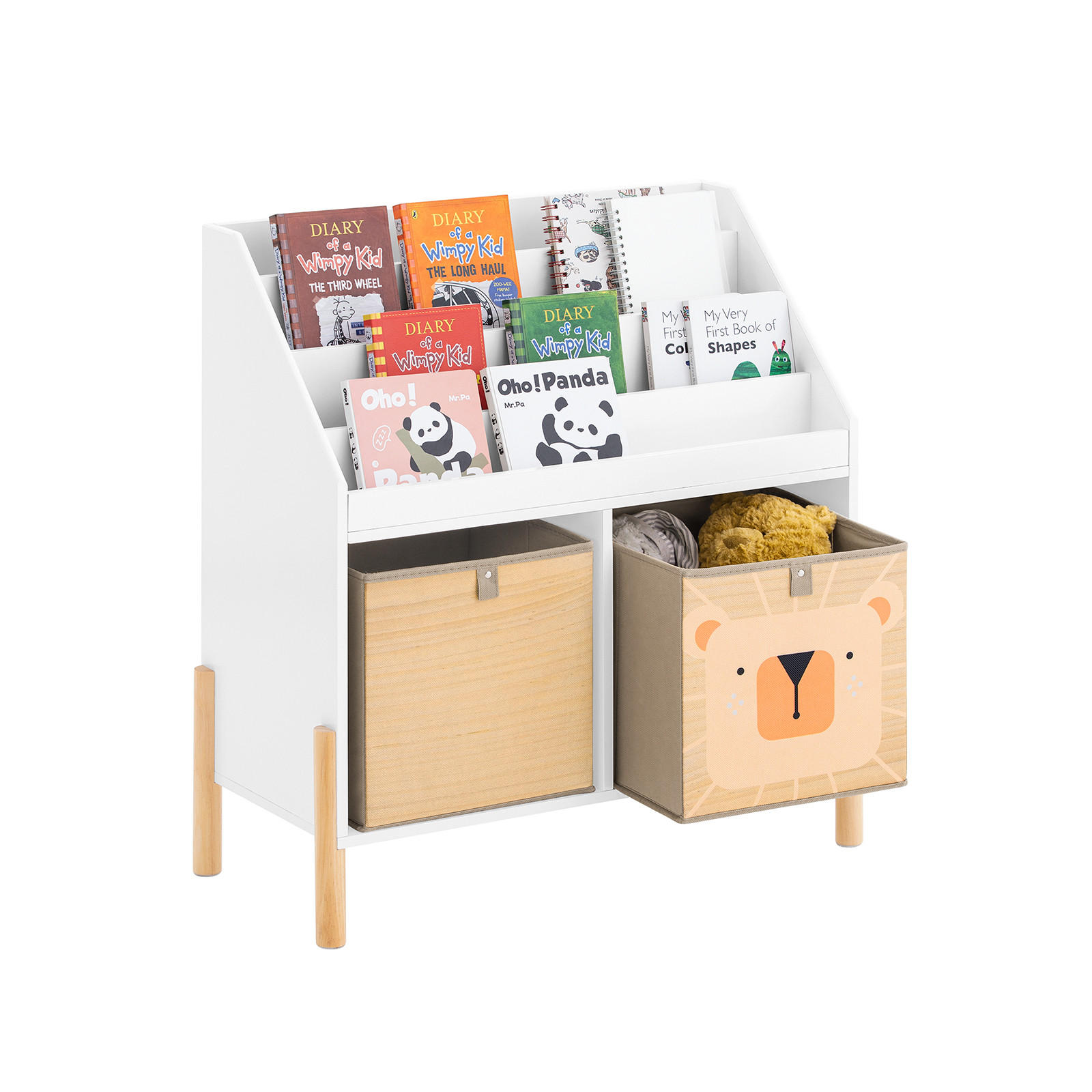 KINDERREGAL Weiß - Weiß/Naturfarben, Holz/Holzwerkstoff (65/70/30cm) - SoBuy
