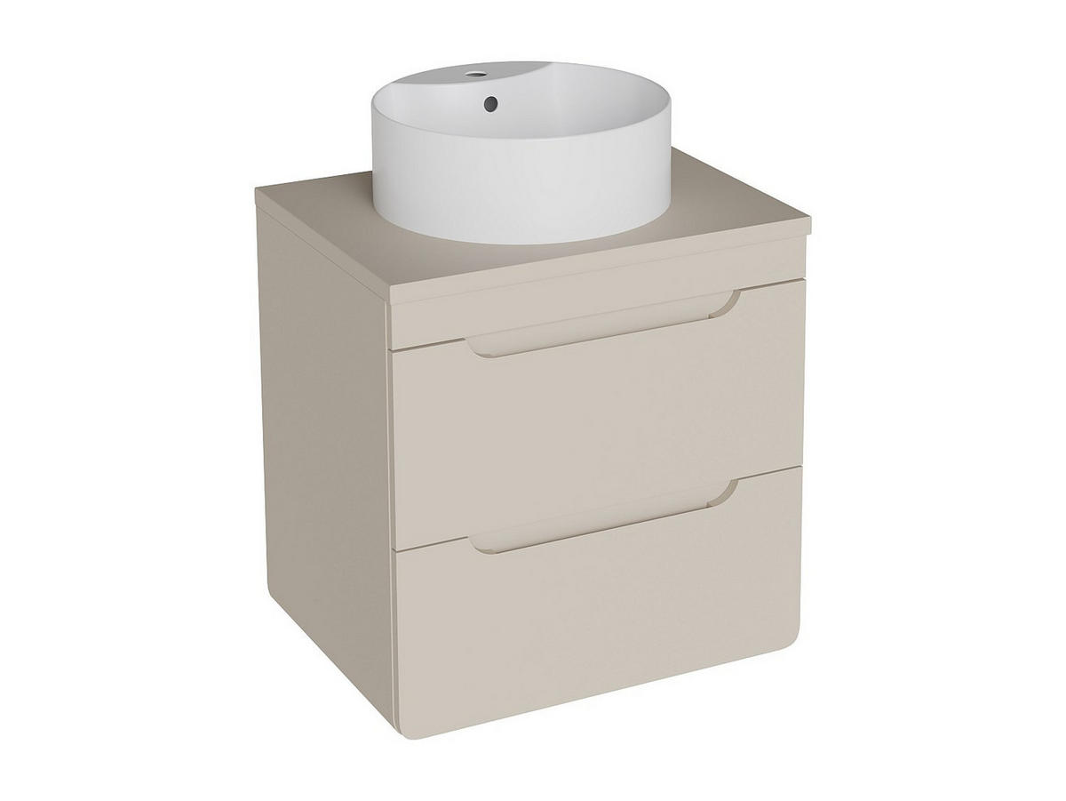 EINZELWASCHTISCH - 60 cm x 46 cm - Holz, Platte - Beige - ARUBA - Beige, Holz (60/59/46cm) - Vente-Unique