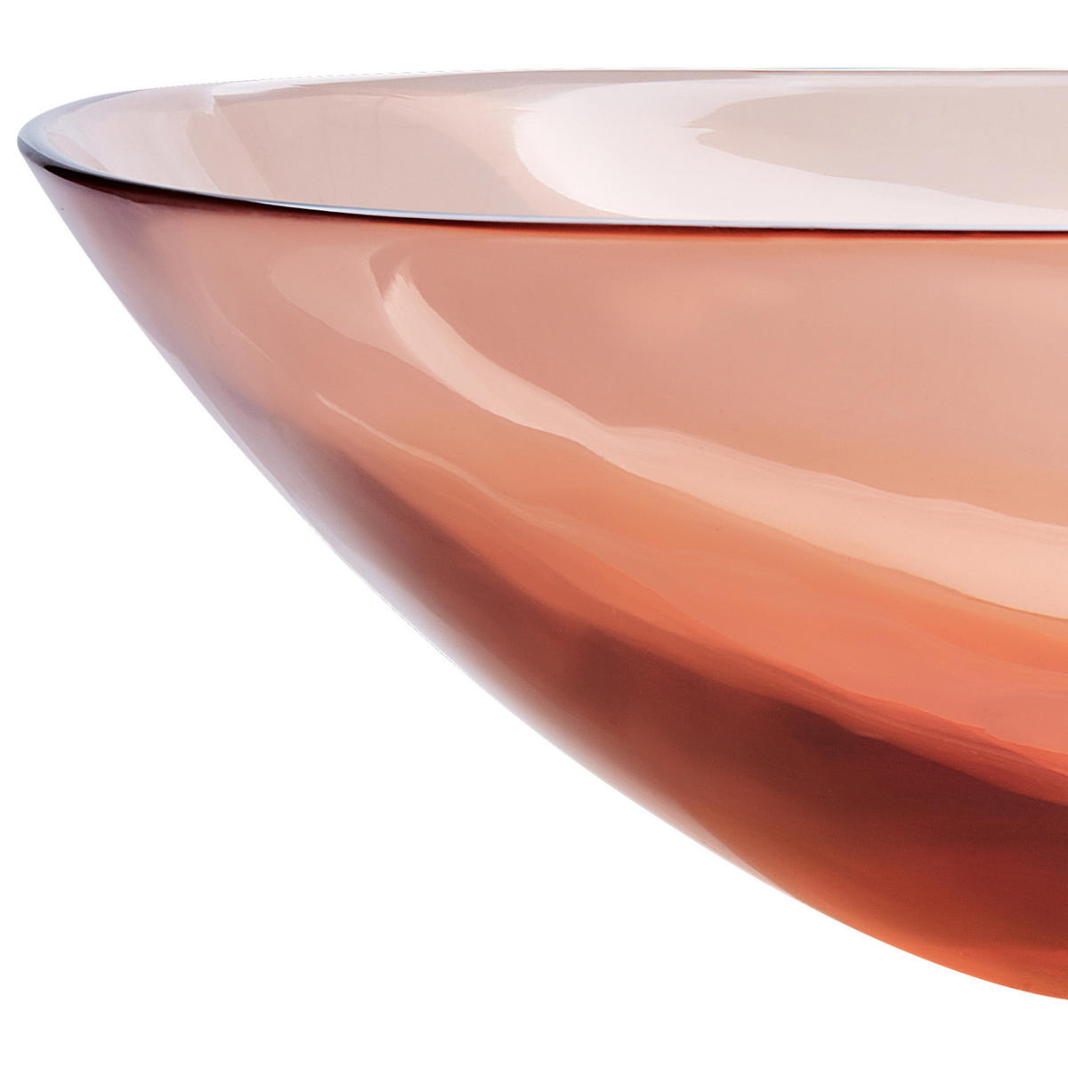 AUFSATZWASCHBECKEN Hellrot 54/36 cm Mineralwerkstoff Moengo - Hellrot/Transparent, Keramik (54/15/36cm) - Beliani