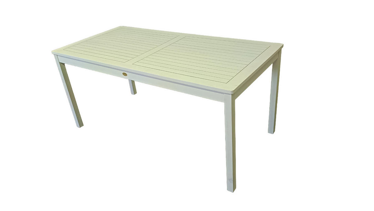GARTENTISCH Aalborg - Weiß, Holz (165/80/75cm) - Sedex