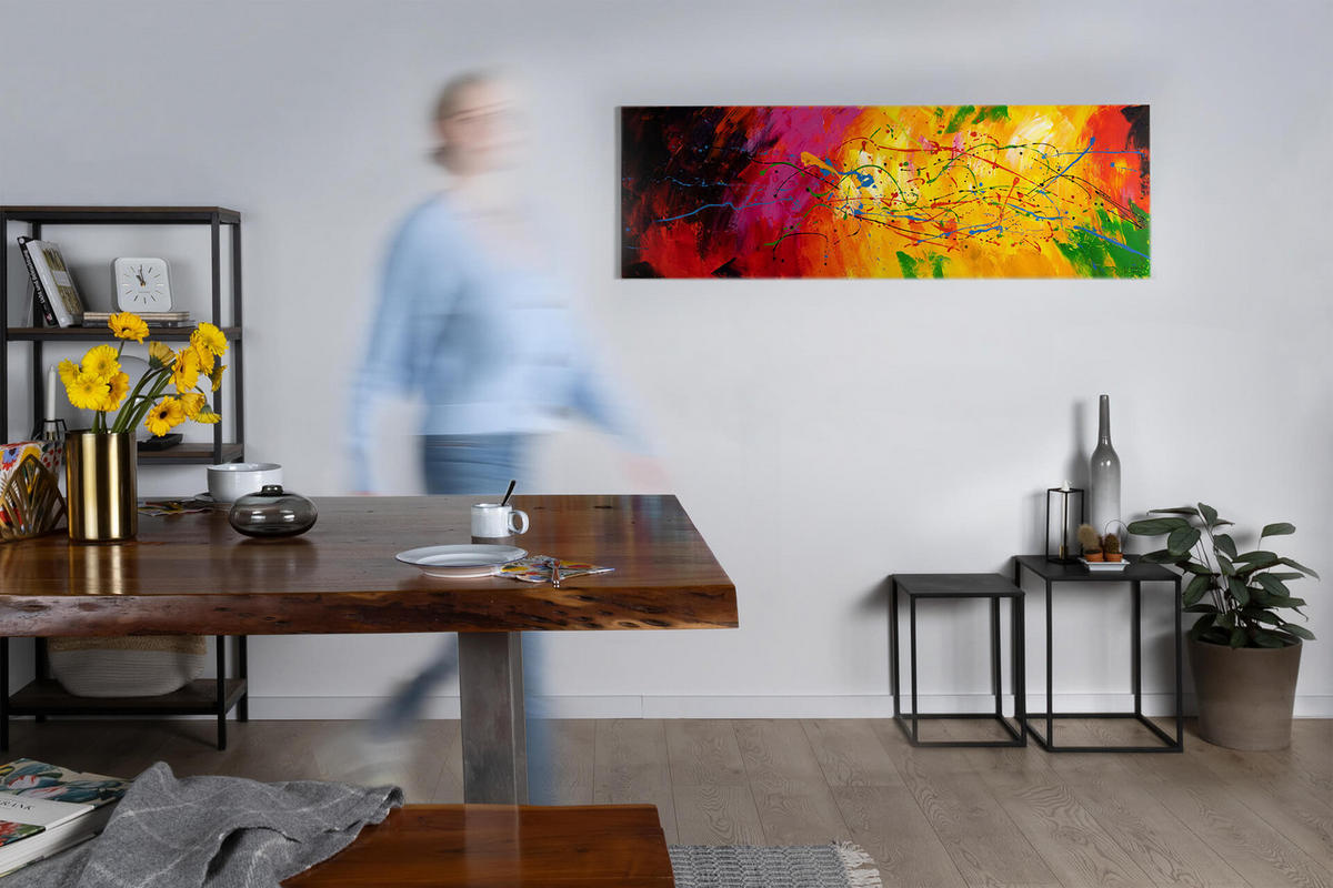 ÖLGEMÄLDE 150/50 cm - Multicolor, Holz/Textil (1.9/50cm) - KUNSTLOFT