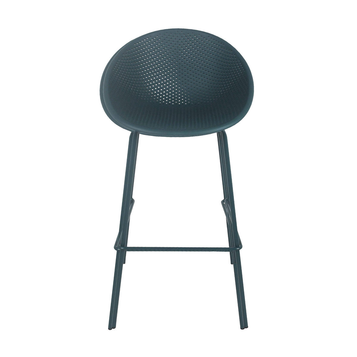 GARTENSTUHL 4-tlg., Blau - Blau, Kunststoff (50/97/49cm) - Oviala