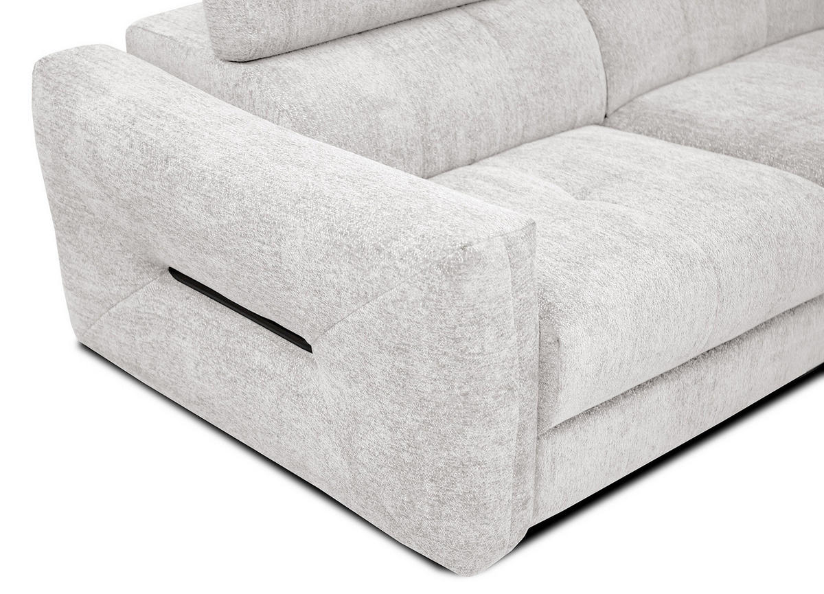 ECKSOFA CALVERA 5-Sitzer, weiß - Weiß, Holzwerkstoff/Textil (298/239cm) - Courtois Laville
