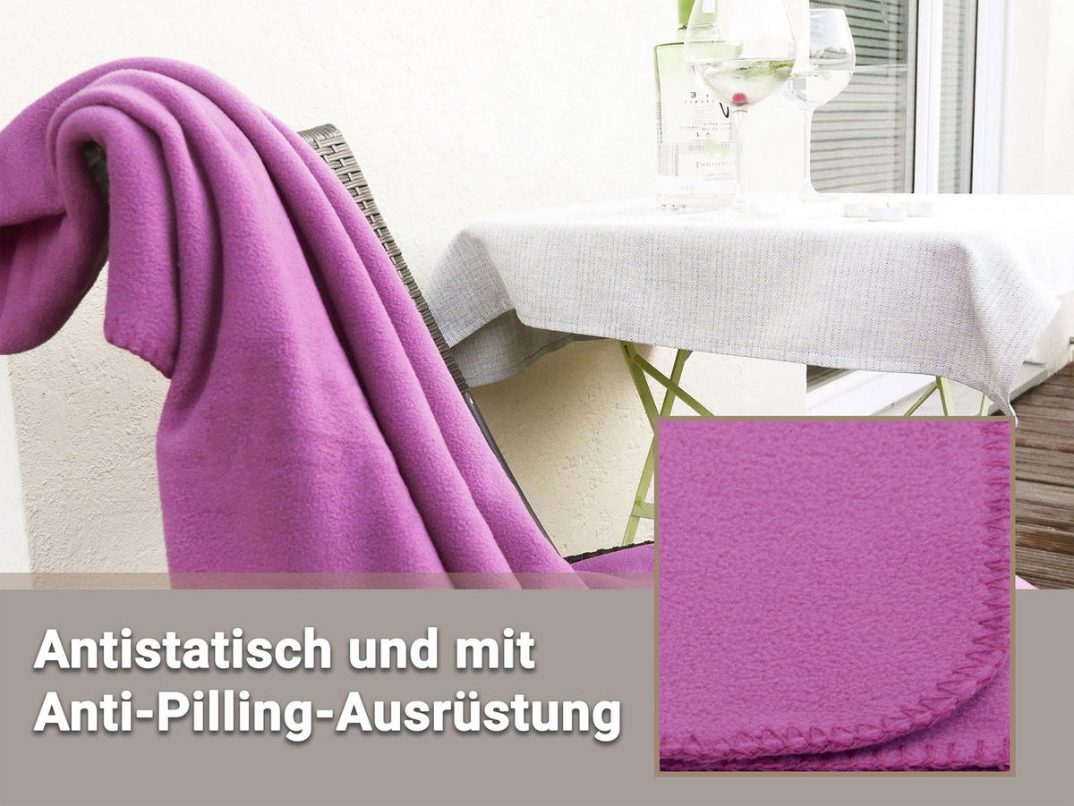 KUSCHELDECKE, 130x170 cm, 100% Polyester, Rot - Pink, Textil (130/170cm) - Zollner
