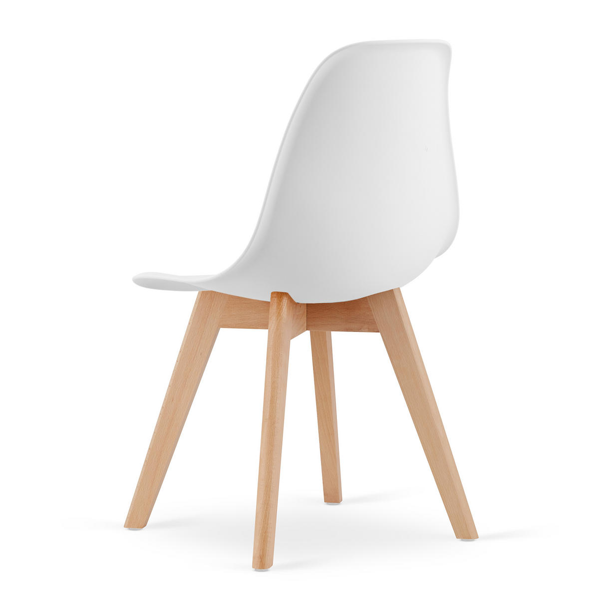 ESSZIMMERSTUHL Konrad (4er-Set) - Buchefarben/Weiß, Holz/Kunststoff (46/80/55cm) - Home Collective