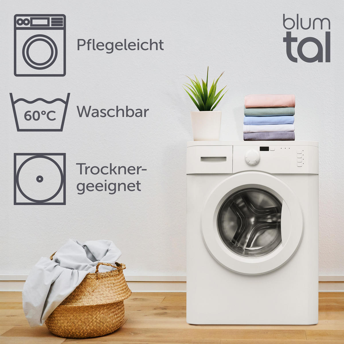 KISSENBEZUG Agneta 50/50 cm, 2er-Set, 100% Baumwolle, Grau - Grau, Textil (50/50cm) - Blumtal