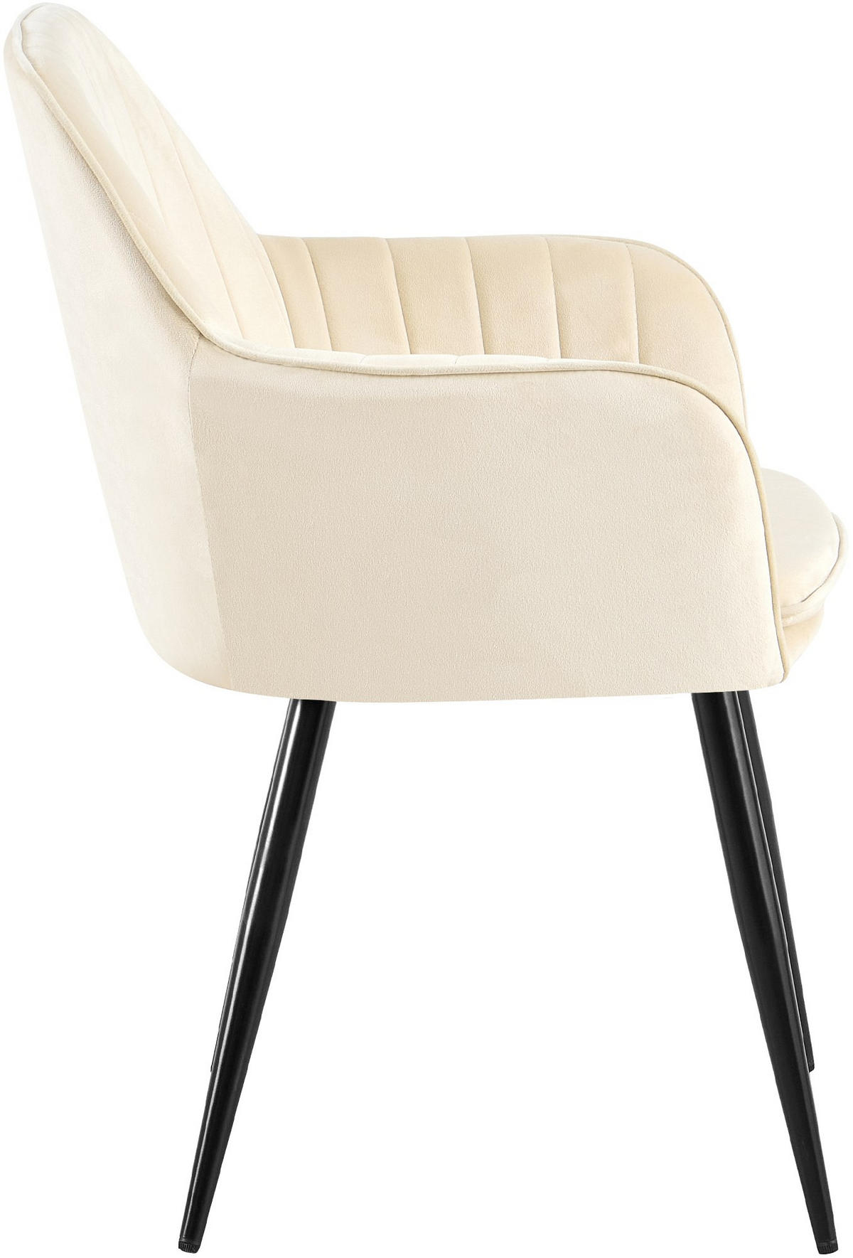 ARMLEHNENSTUHL Metall Creme - Creme/Schwarz, Metall (60/57/86cm) - CLP