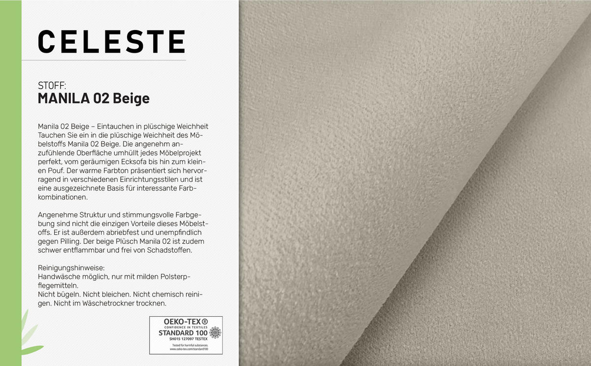 SCHLAFSOFA Celeste – modernes Design trifft auf höchsten Komfort, Beige - Beige, Holz (225/80/94cm) - Panda Möbel